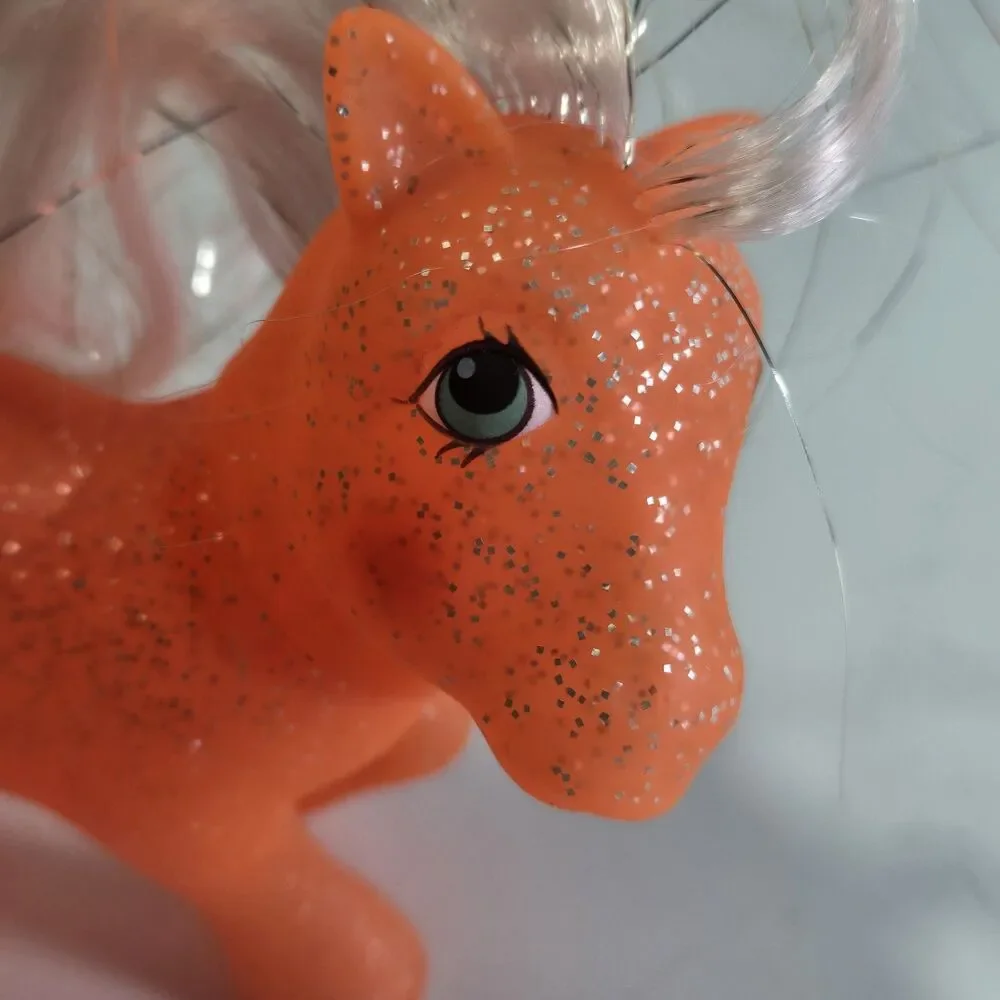 Vintage 1984 My Little Pony G1 Sunspot Sparkle Pony Hasbro Hong Kong w/ Comb